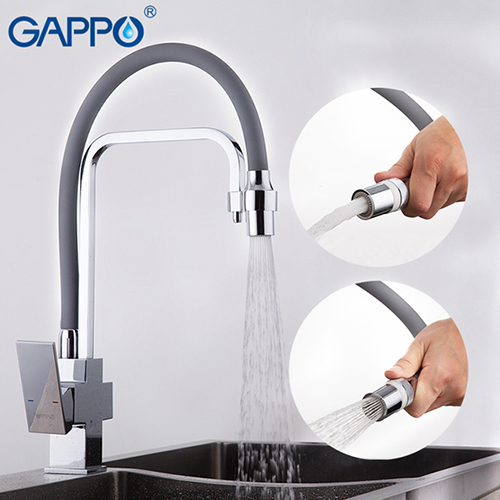 Смеситель для кухни с подключением фильтра питьевой воды Gappo G4398-4 Хром