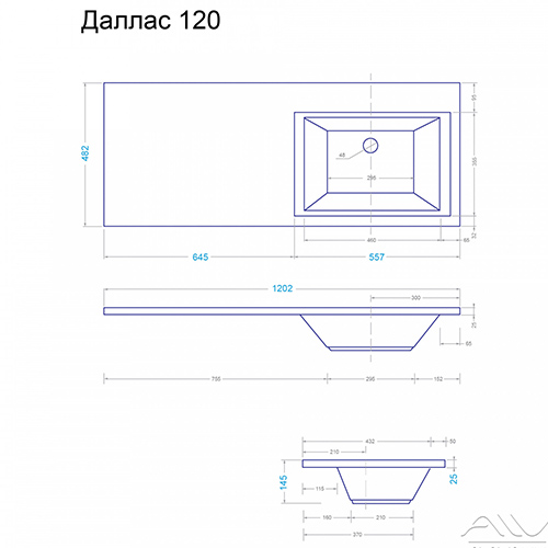 Тумба с раковиной Alavann Soft Silver 120