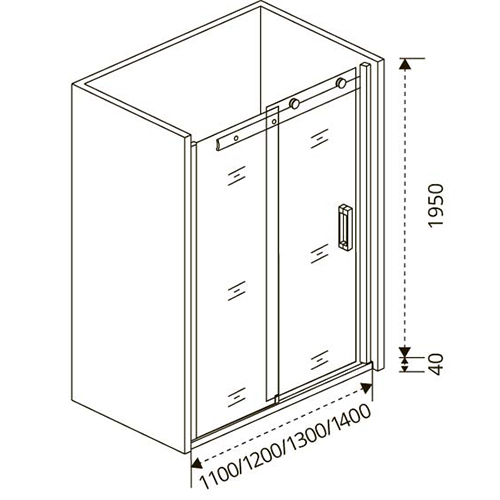 Душевая дверь Good Door ALTAIR WTW-130-C-CH