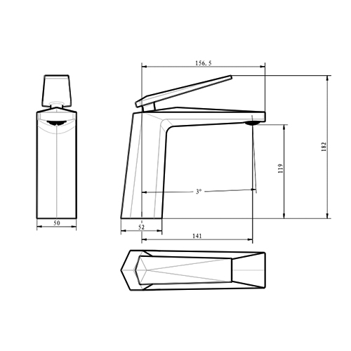 Смеситель для раковины Boheme Venturo 381-B