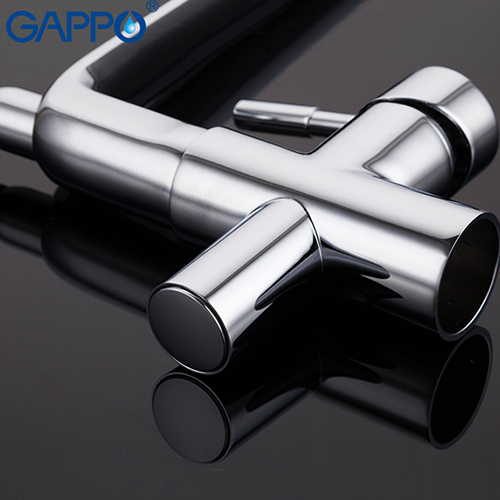 Смеситель для кухни с подключением фильтра питьевой воды Gappo G4398-7 Хром