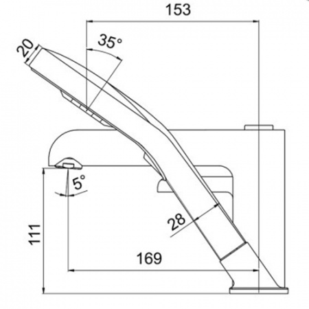 Смеситель на борт ванны Gappo G1103-6