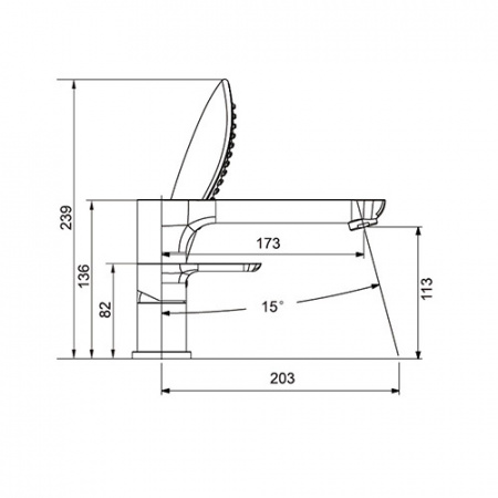 Смеситель на борт ванны на 3 отверстия Gappo Noar G1148