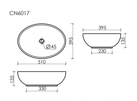 Накладная раковина Ceramicanova Element CN6017MW