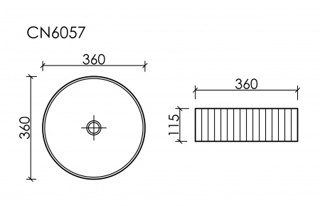 Накладная раковина Ceramicanova Element CN6057MP