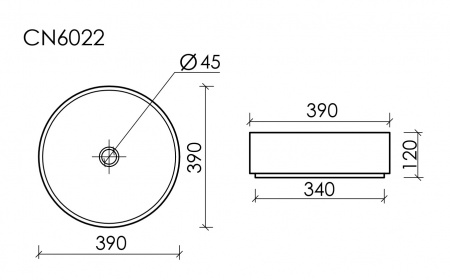 Накладная раковина Ceramicanova Element CN6022MDB