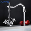 Смеситель для кухни с подключением фильтра питьевой воды Gappo G4398-2 Хром