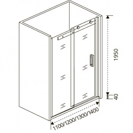 Душевая дверь Good Door ALTAIR WTW-140-C-CH