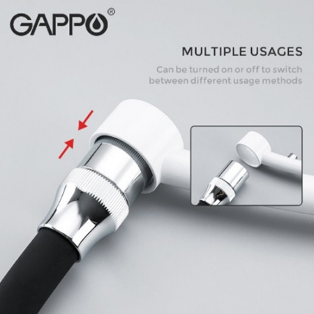 Смеситель для кухни (мойки) Gappo G4348 белый/черный