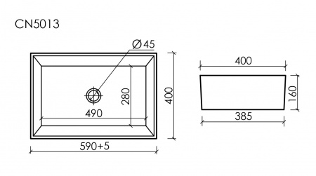 Накладная раковина Ceramicanova Element CN5013